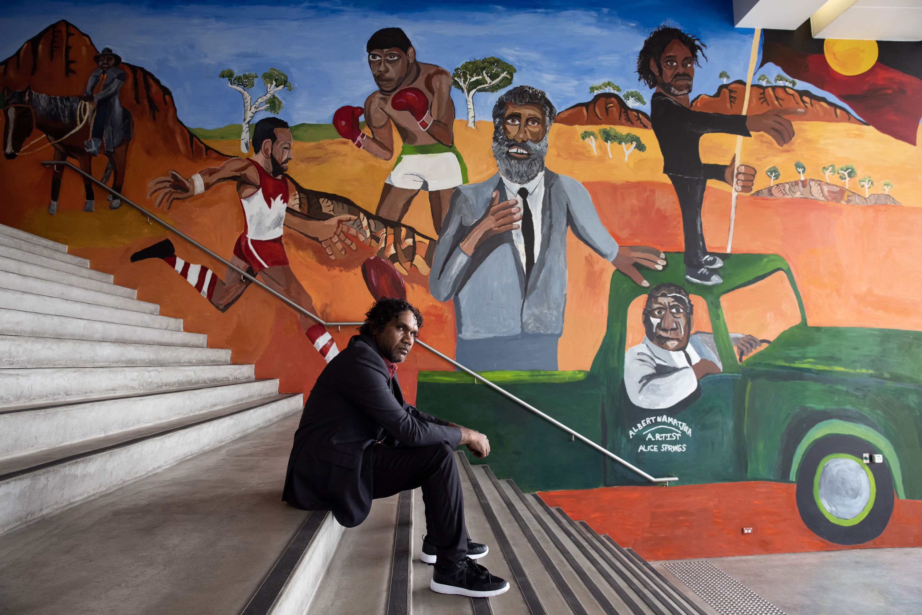 Vincent Namatjira unveils his largest commission at the MCA | Media office | MCA Australia Vincent Namatjira unveils his largest commission at the MCA | Media office | MCA Australia